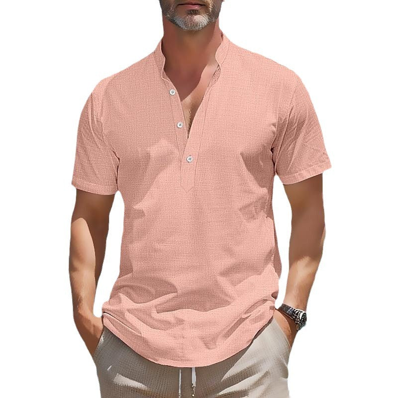 Herren kurzärmeliges strukturiertes Hemd Aliams