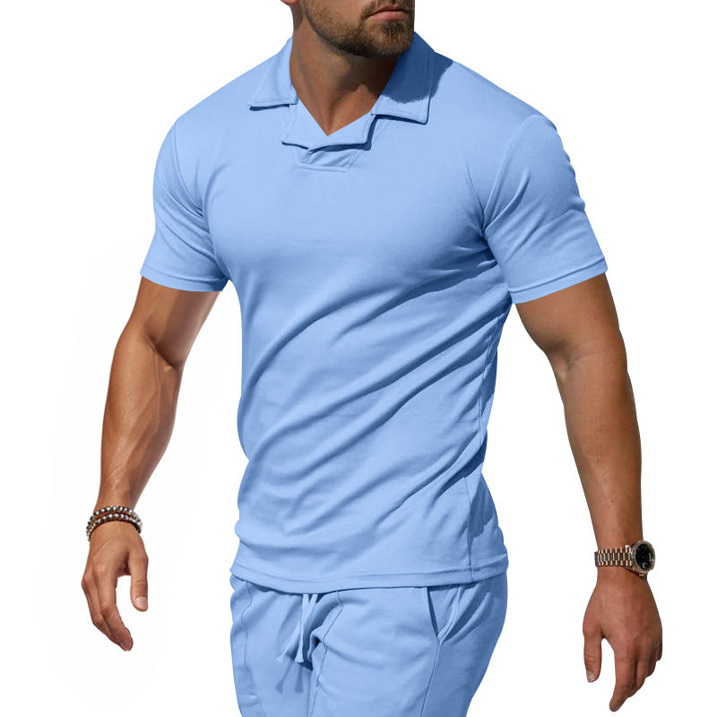 Herren Sportliches Kurzarm-Poloshirt mit innovativem Design und atmungsaktiver Funktion Aliams