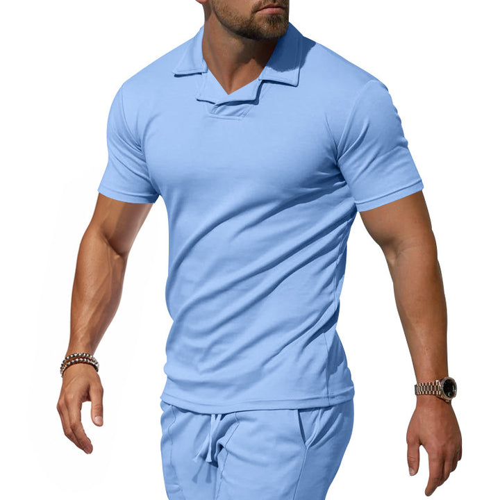 Herren Sportliches Kurzarm-Poloshirt mit innovativem Design und atmungsaktiver Funktion Aliams