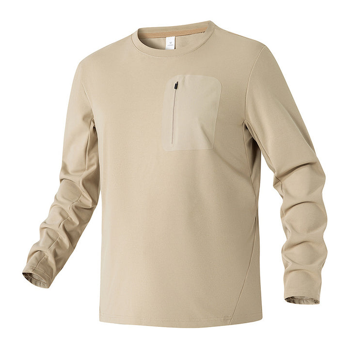 Herren Funktionales Langarmshirt mit praktischer Brusttasche Aliams