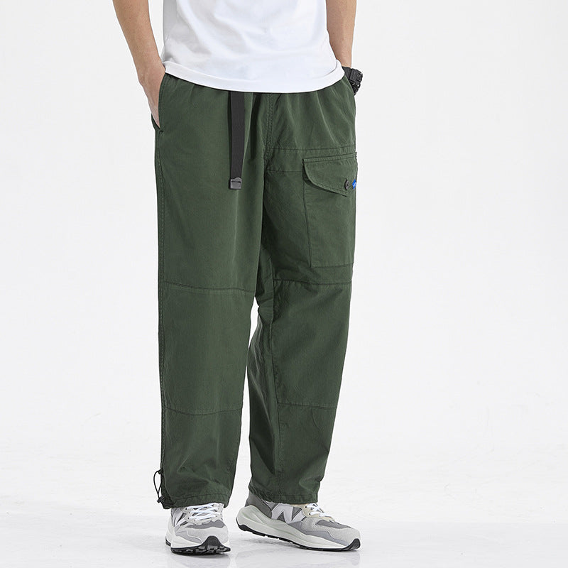 Herren bequeme Cargo-Hose mit vielen Taschen und elastischem Bund Aliams