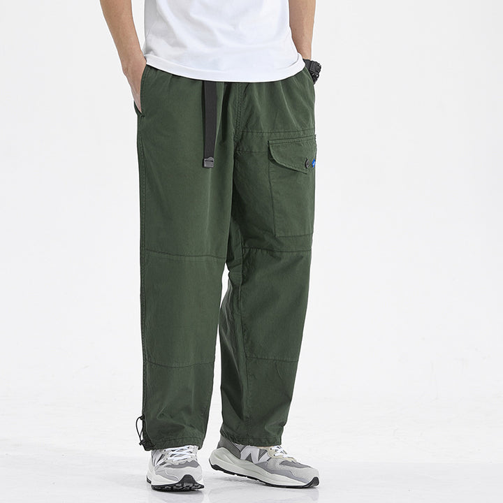 Herren bequeme Cargo-Hose mit vielen Taschen und elastischem Bund Aliams