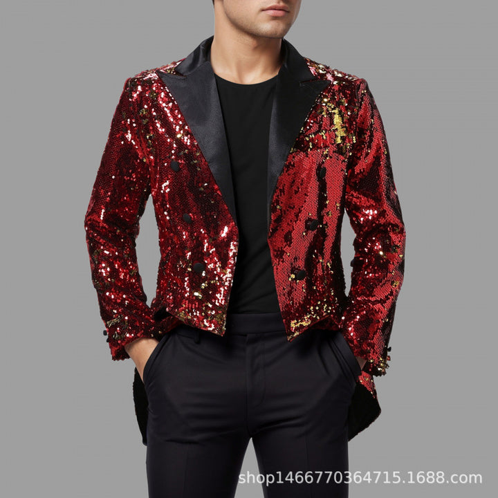 Herren Funkelnder Pailletten-Blazer Aliams