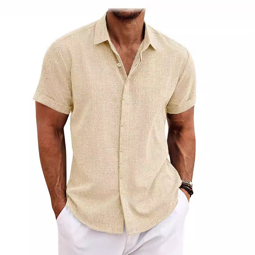 Herren Kurzarmhemd aus luftiger Baumwolle mit angenehmem Tragekomfort Aliams