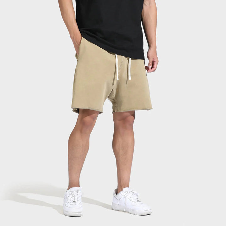 Herren Bequeme Sweatshorts mit elastischem Bund und Seitentaschen Aliams