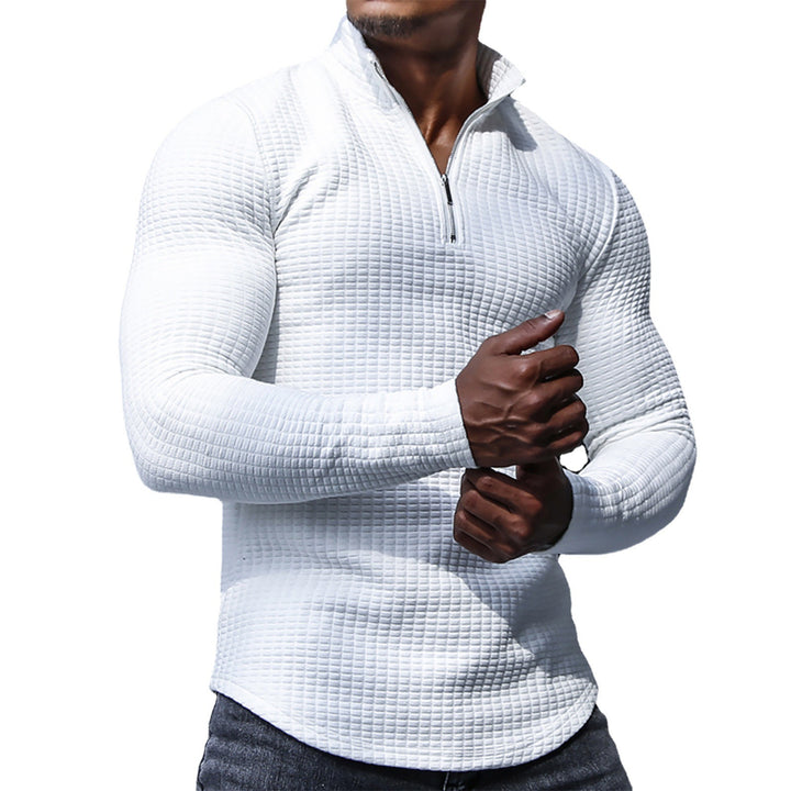 Herren Funktionsshirt mit modernem halbzipper und strukturiertem Design Aliams