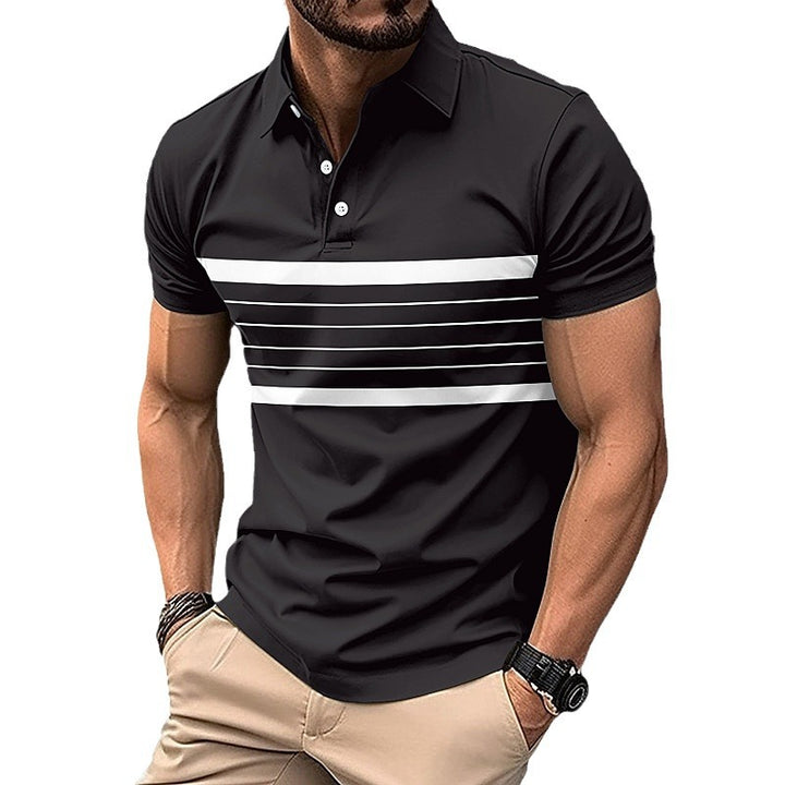 Herren Poloshirt mit modernem Streifenmuster und sportlicher Passform Aliams