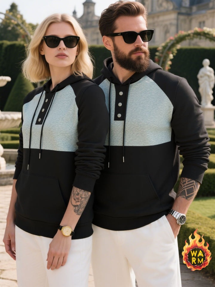 Herren Hoodie mit Knopfleiste und sportlichem Design Aliams