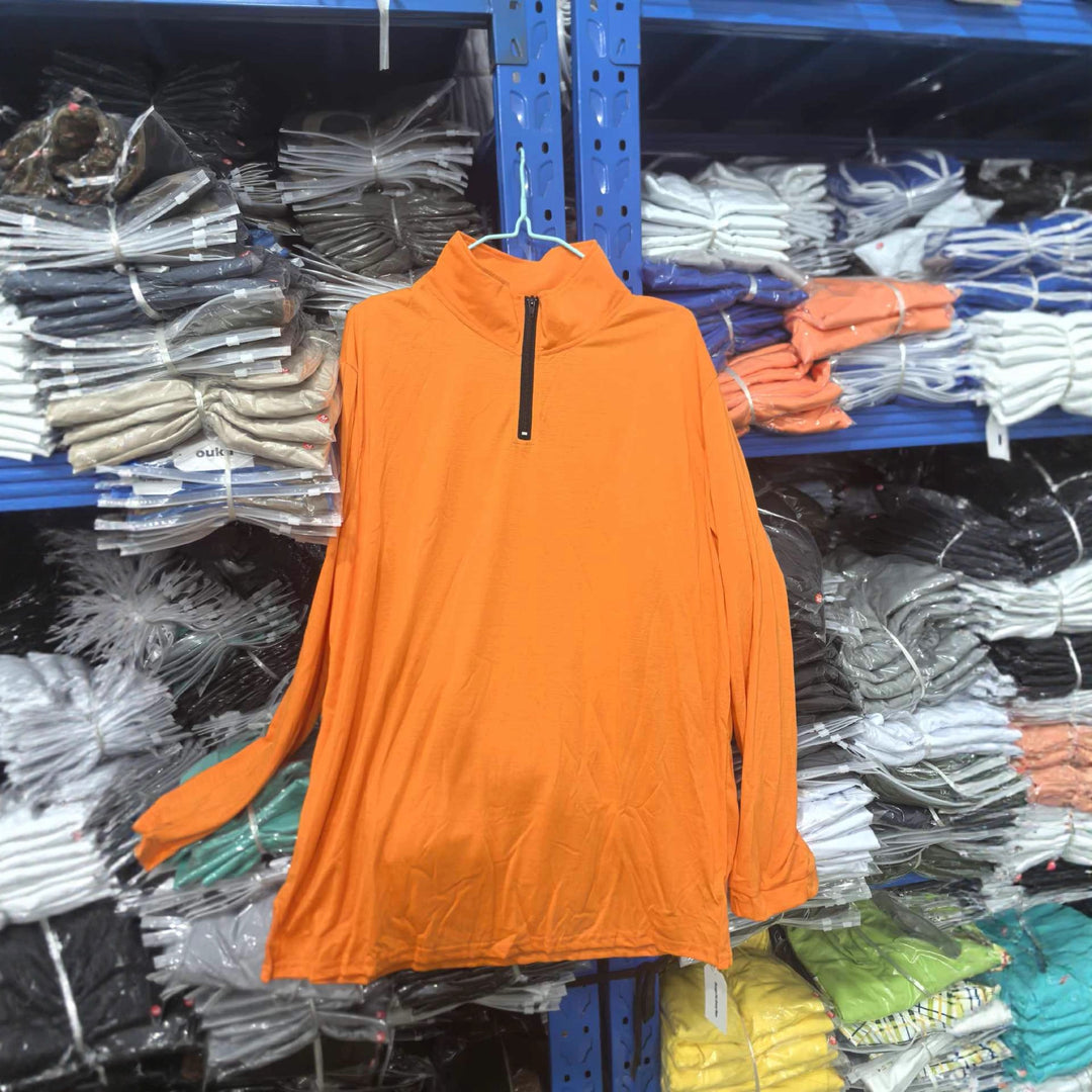 Herren funktioneller Pullover mit kurzem Reißverschluss und sportlichem Schnitt Aliams