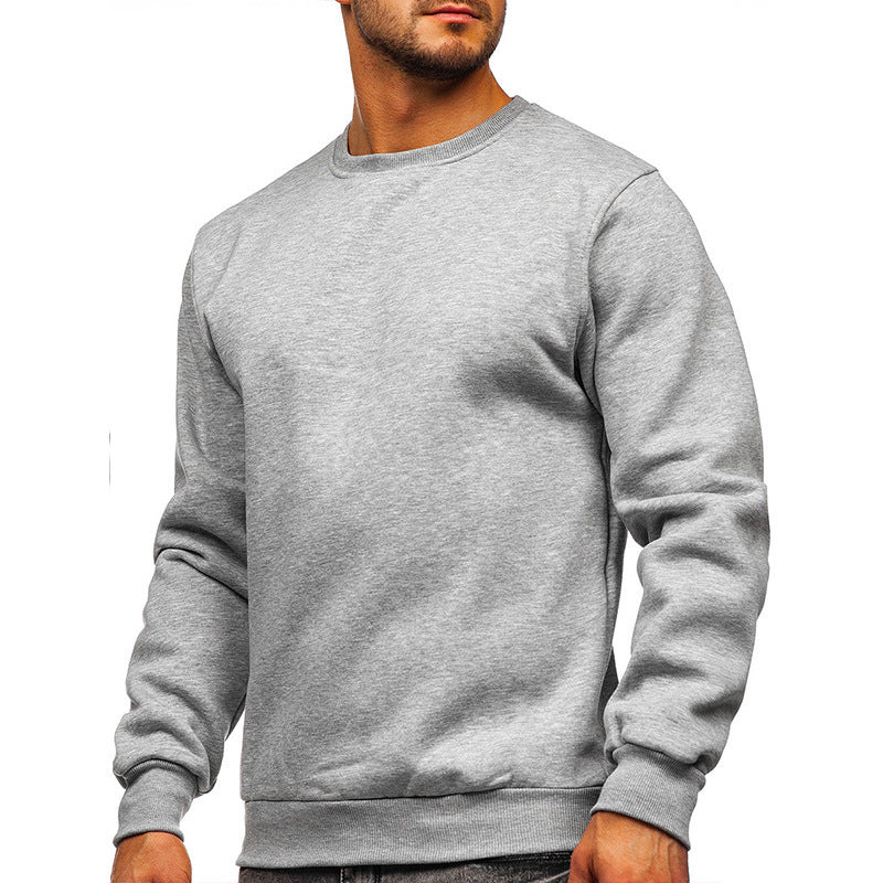 Herren Sweatshirt mit klassischem Rundhalsausschnitt und hochwertiger Baumwollmischung Aliams