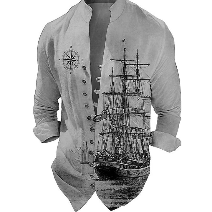 Herren Weste mit nostalgischem maritimem Schiffsdesign Aliams