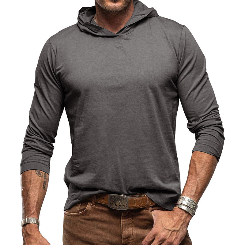 Herren gemütliches Langarmshirt mit Kapuze Aliams
