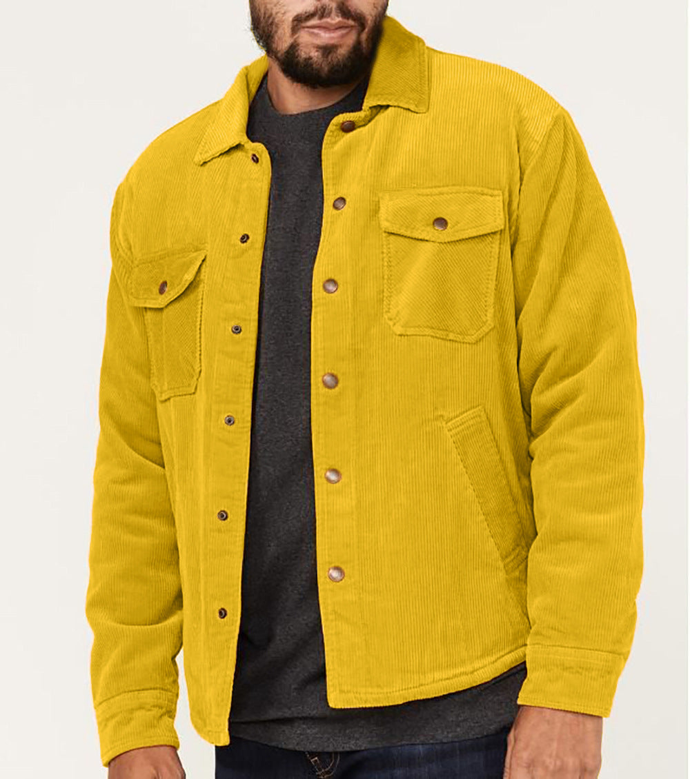 Herren Cordjacke mit hochwertigen Knopfdetails Aliams