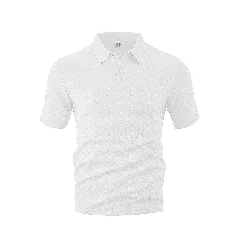 Herren elegantes Sport-Set mit strukturierter Oberfläche und bequemem Kurzarm-Polo Aliams