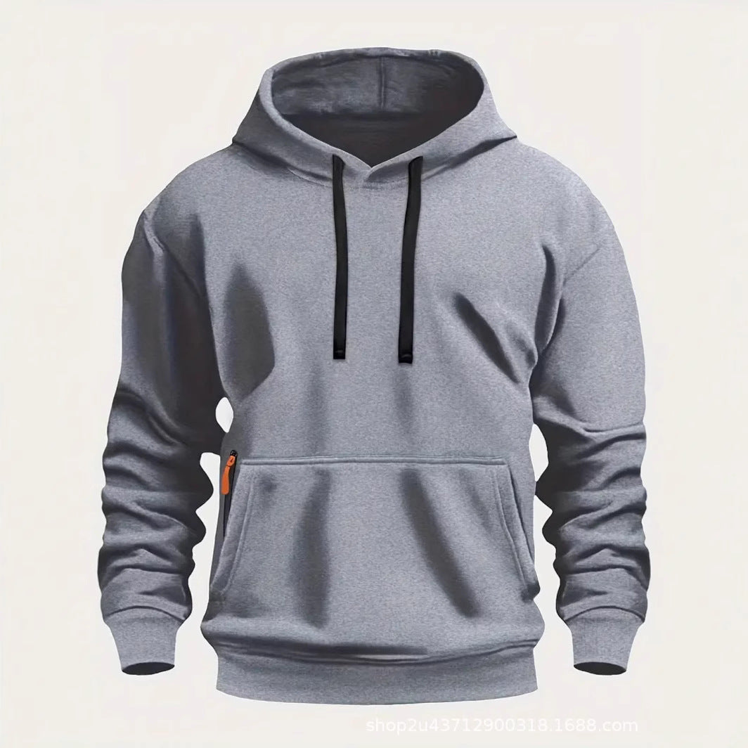 Herren sportlicher Kapuzenpullover mit praktischen Taschen und atmungsaktivem Material Aliams