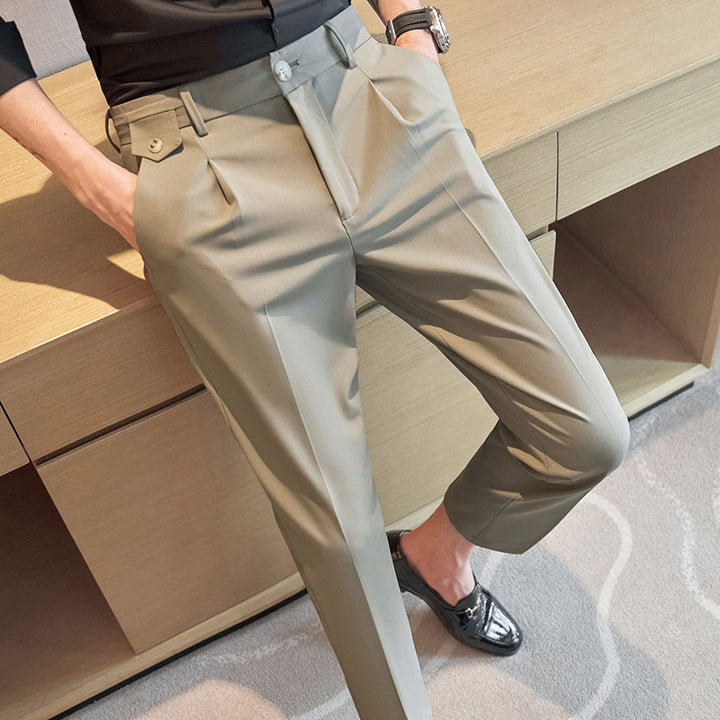 Herren elegante Anzughose mit modernem Schnitt und praktischen Taschen Aliams