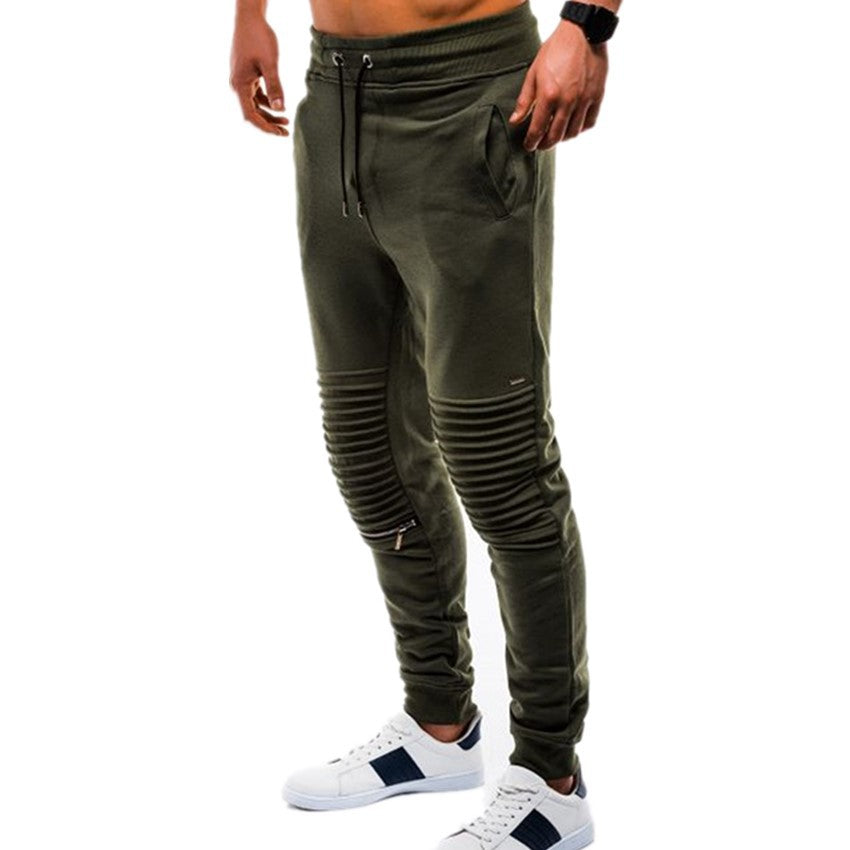 Herren Jogginghose mit modischem Rippdesign und elastischem Bund Aliams