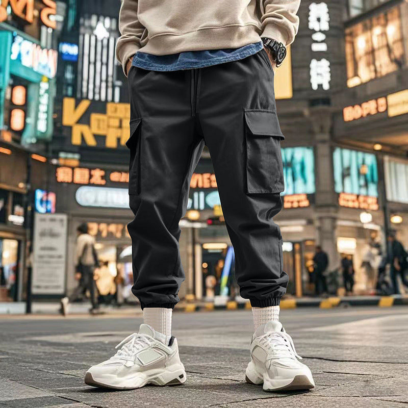 Herren Cargo-Hose mit elastischem Bund und mehreren praktischen Taschen Aliams