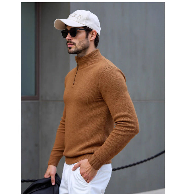 Herren Rollkragenpullover mit modernem Strukturdesign Aliams