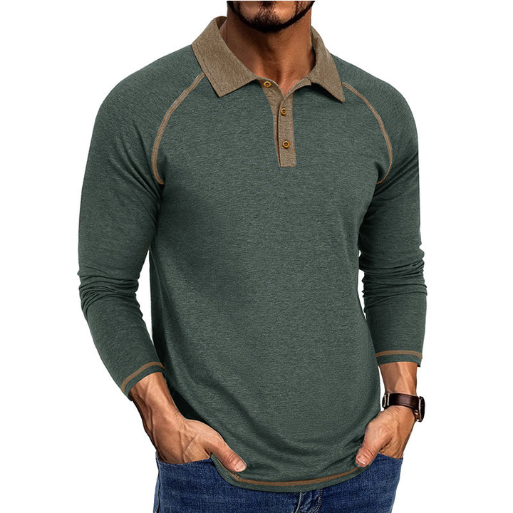 Herren Sportliches Langarm-Poloshirt mit modischem Raglan-Schnitt Aliams