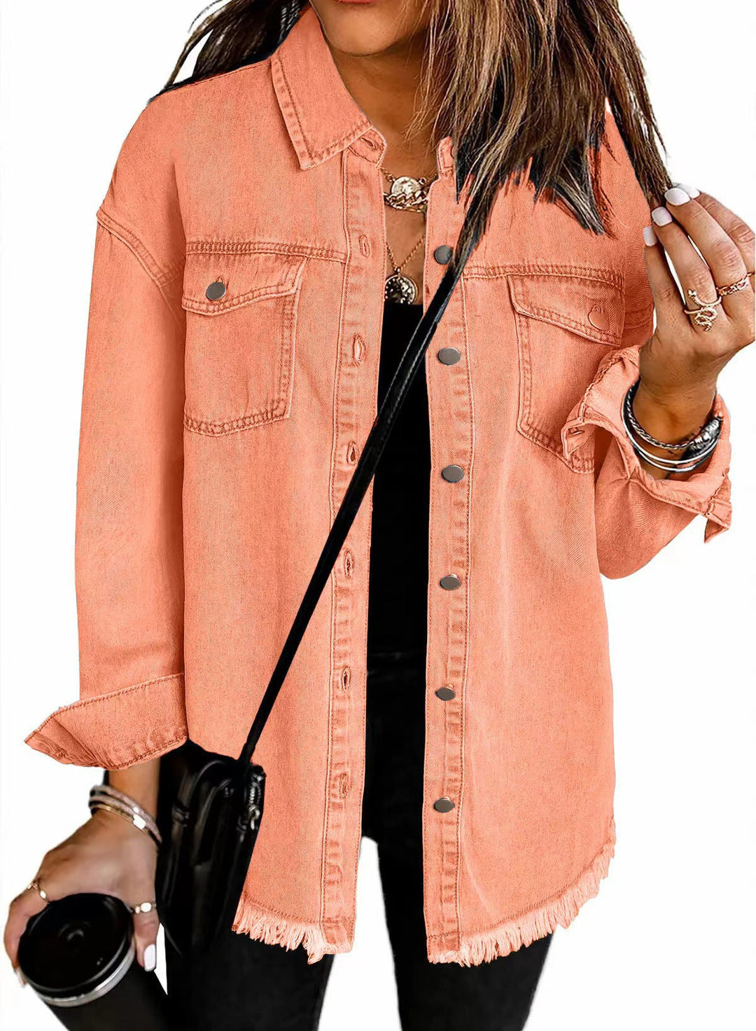 Femme Destroyed Denim Westernjacke Aliams