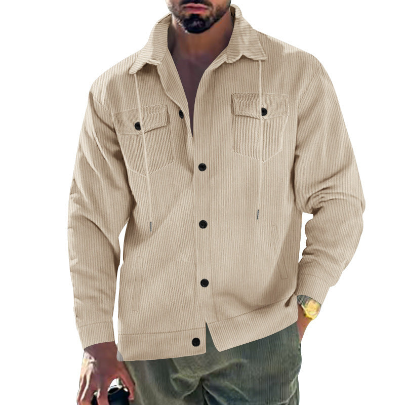 Herren Cord-Jacke mit praktischen Taschen und klassischem Schnitt Aliams