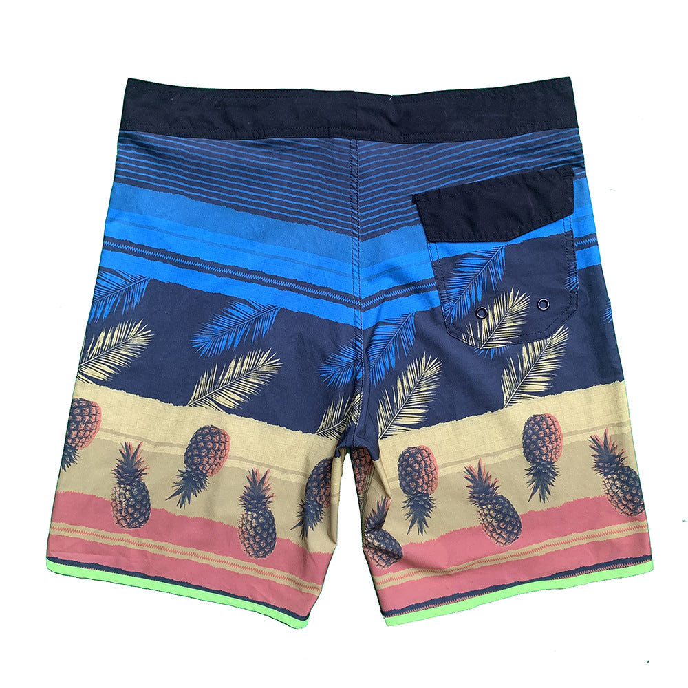 Herren Badeshorts mit innovativem Palmen- und Ananas-Design und praktischem Kordelzug Aliams