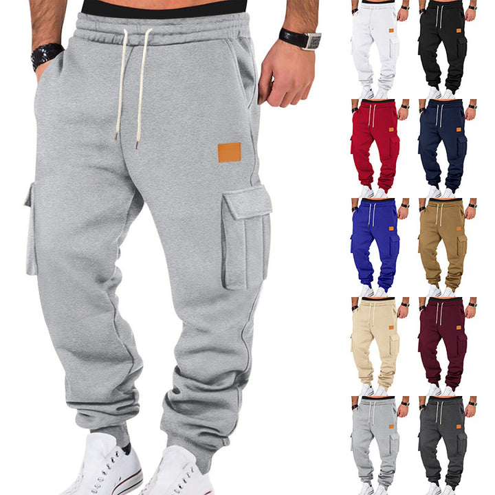 Herren Cargo Jogginghose mit multifunktionalen Taschen Aliams