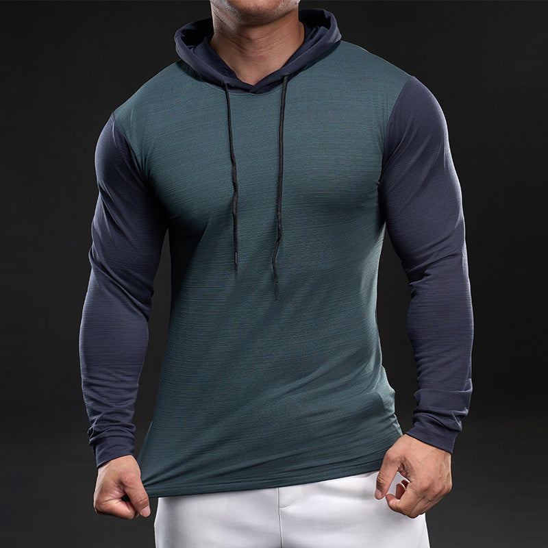 Herren atmungsaktives Langarm-Funktionsshirt mit Kapuze Aliams
