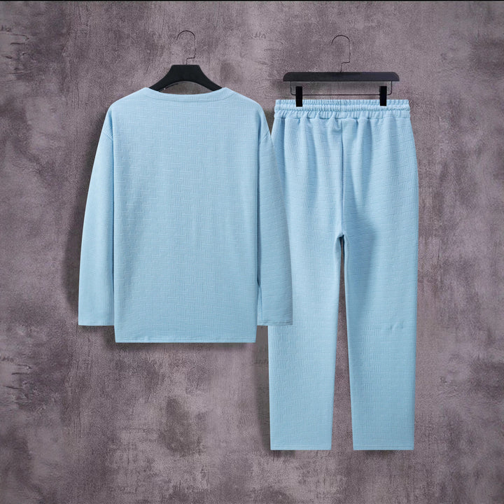 Herren gemütlicher Lounge-Anzug mit V-Ausschnitt Aliams