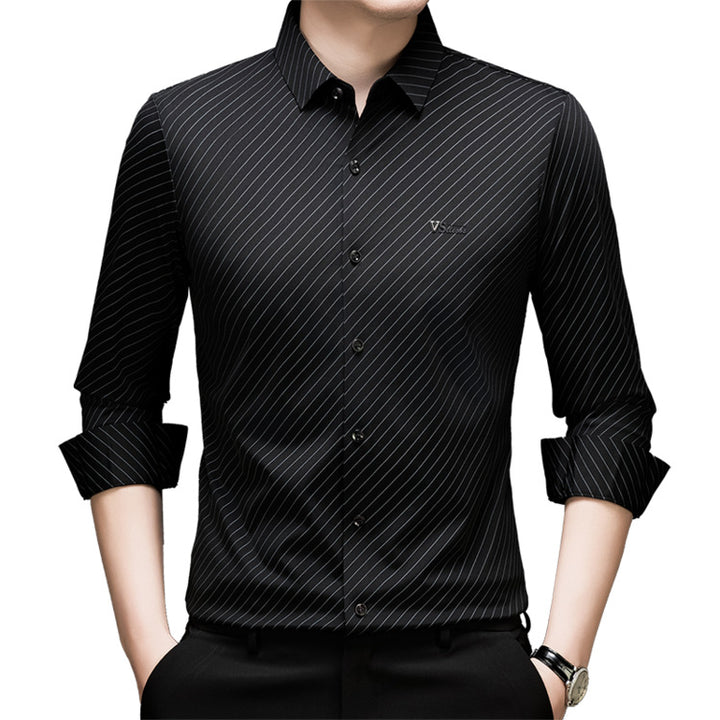 Herren klassisches Streifenhemd Aliams