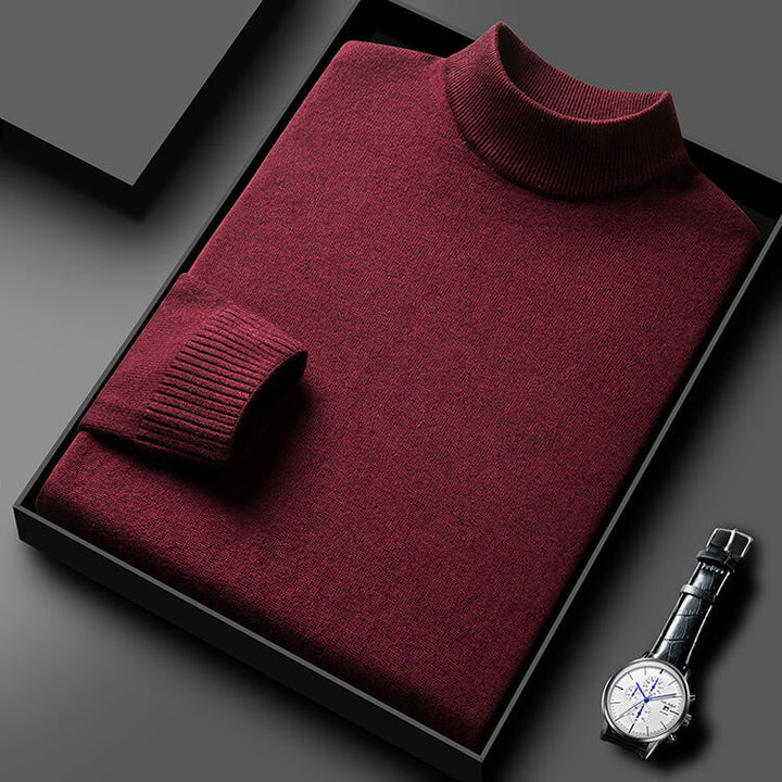 Herren eleganter Pullover mit hochgeschlossenem Kragen Aliams