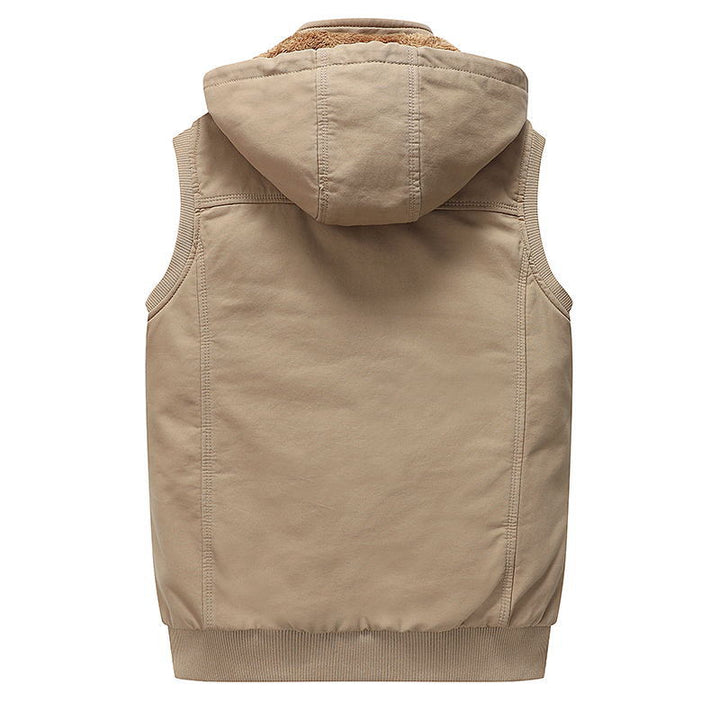 Herren Steppweste mit Kapuze und kuscheligem Innenfutter Aliams