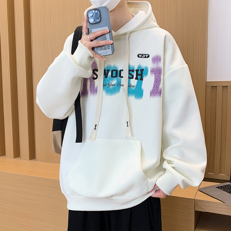 Unisex Oversized Kapuzenpullover mit kreativem Schriftzug Aliams