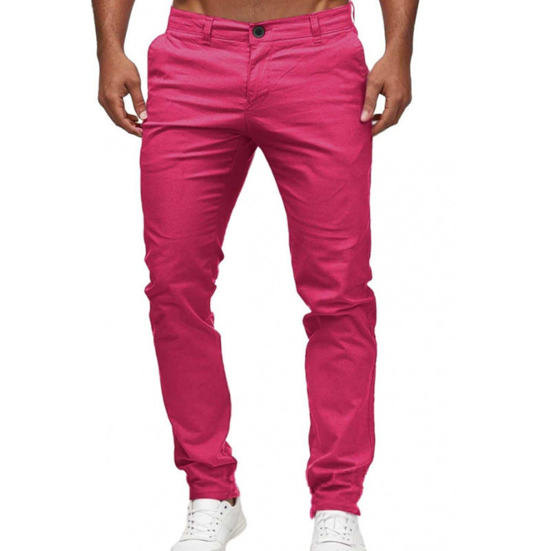 Herren Chinohose mit schmalem Schnitt und elastischem Bund Aliams