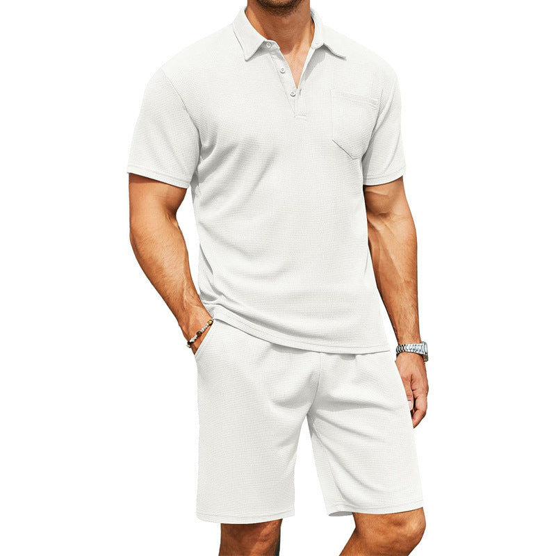 Herren Freizeitsatz mit Polohemd und Shorts Aliams