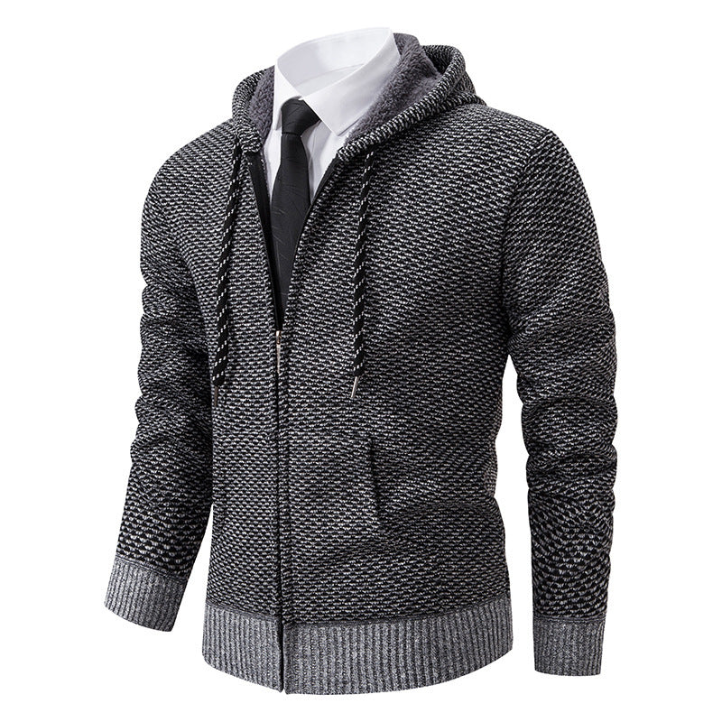 Herren stylische Kapuzenjacke mit weichem Innenfutter und eleganten Akzenten Aliams