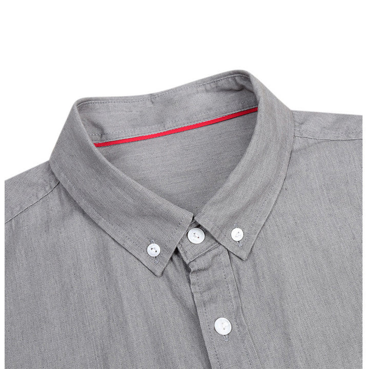 Herren Denim Langarmhemd mit modernem Schnitt und Brusttasche Aliams