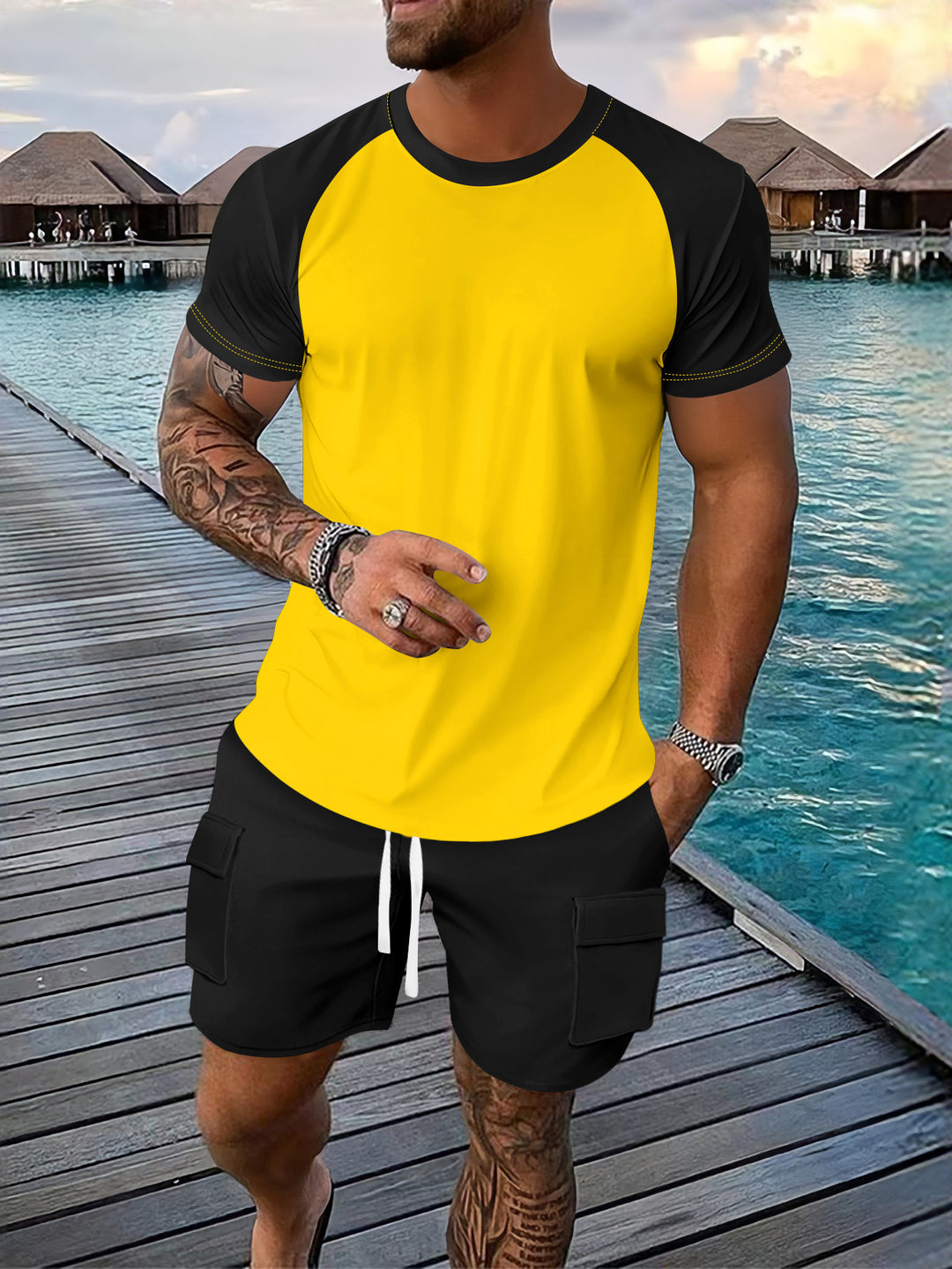 Herren Sport T-Shirt mit Raglanärmeln Aliams