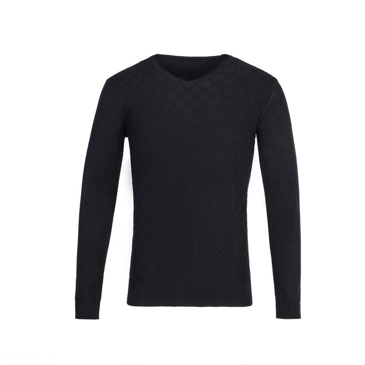 Herren V-Ausschnitt Pullover mit Strukturmuster Aliams