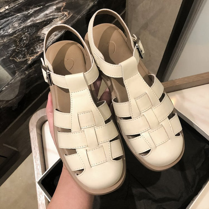 Damen Elegante Sandalen mit Raffiniertem Geflochtenem Design und Komfortablem Fußbett Aliams