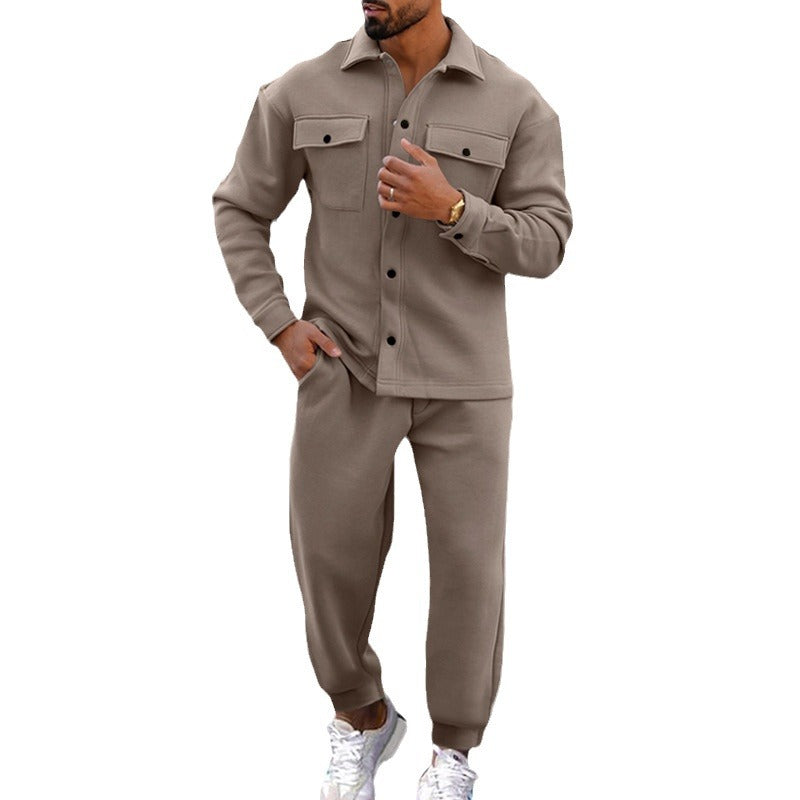 Herren Freizeit Set mit strukturiertem Oberteil und passenden Jogginghosen Aliams