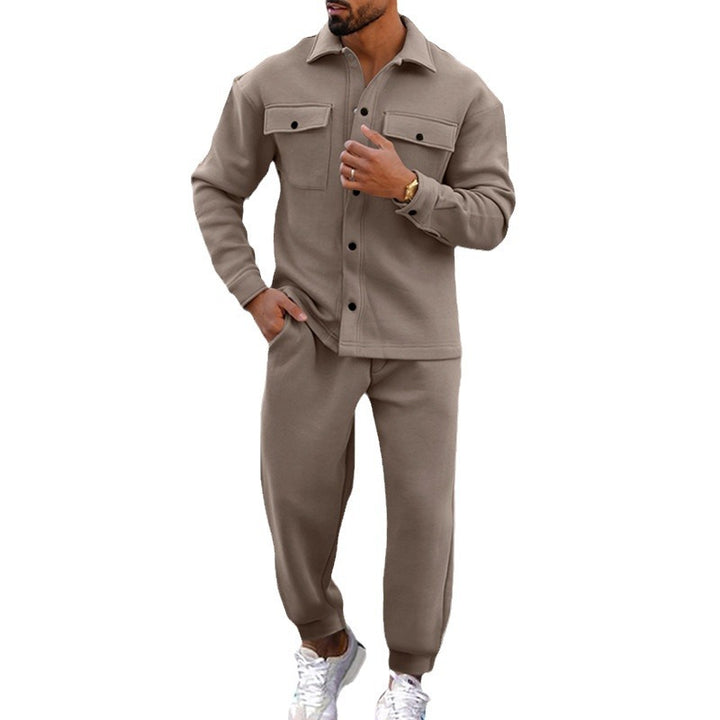 Herren Freizeit Set mit strukturiertem Oberteil und passenden Jogginghosen Aliams