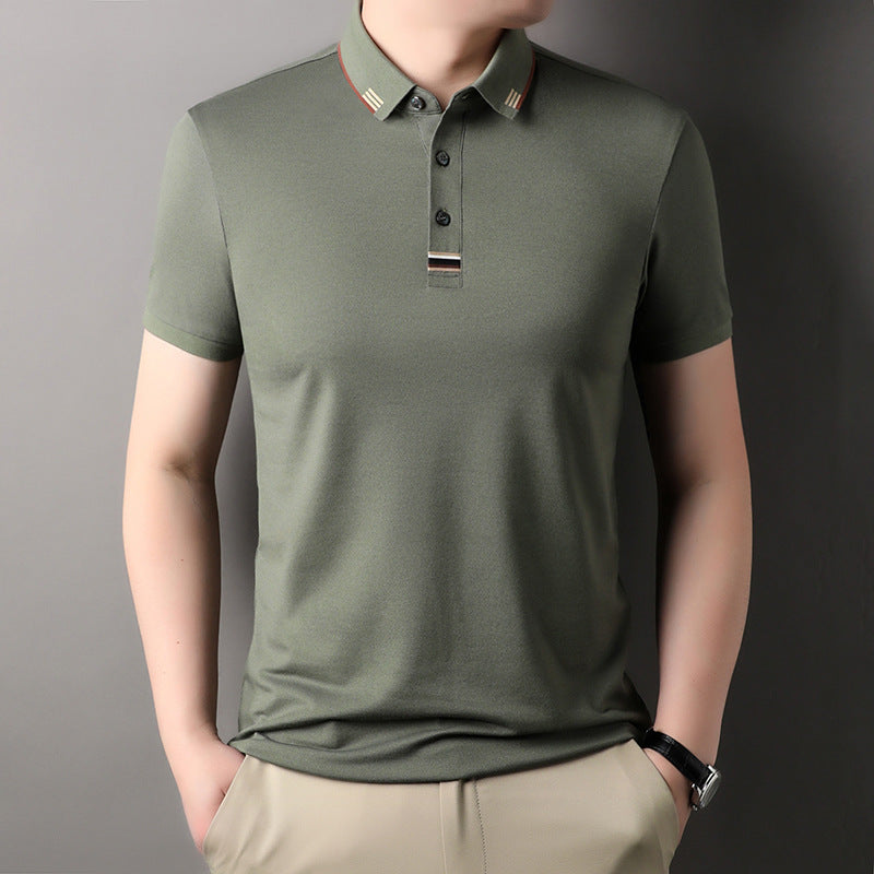 Herren Poloshirt mit strukturierter Piqué-Oberfläche und eleganten Kontrastdetails Aliams