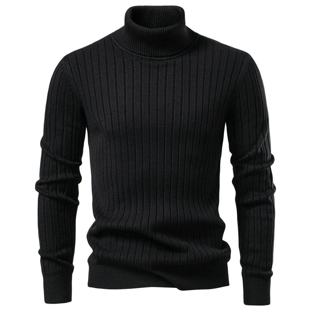 Herren Rollkragenpullover mit feinem Rippstrukturdesign Aliams