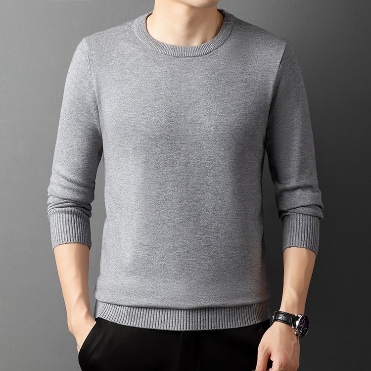 Herren eleganter Rundhals-Pullover aus feiner Baumwolle Aliams