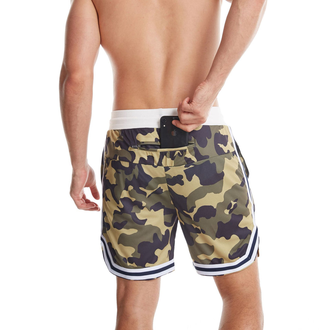 Herren Sportliche Badeshorts mit modischem Paisleymuster und elastischem Bund Aliams