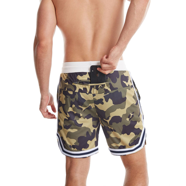 Herren Sportliche Badeshorts mit modischem Paisleymuster und elastischem Bund Aliams