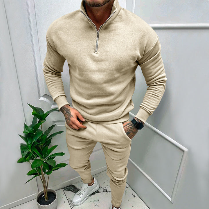 Herren Sportlicher Pullover mit Stehkragen Aliams