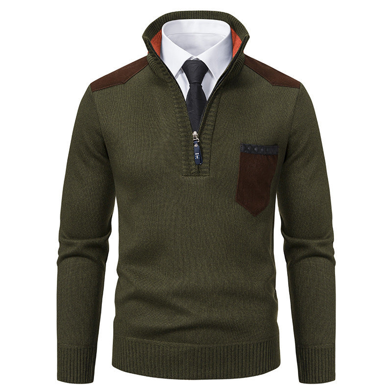 Herren modischer Pullover mit Stehkragen Aliams